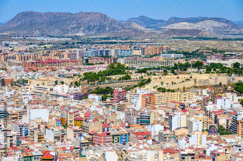 Alicante cityscape or skyline in Spain