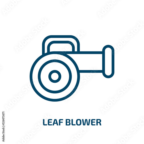leaf blower icon from electronic devices collection. Thin linear leaf blower, gardening, work outline icon isolated on white background. Line vector leaf blower sign, symbol for web and mobile