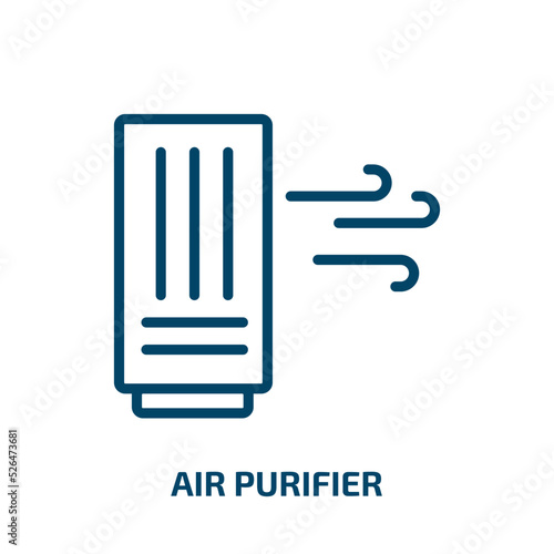 air purifier icon from electronic devices collection. Thin linear air purifier, purifier, air outline icon isolated on white background. Line vector air purifier sign, symbol for web and mobile