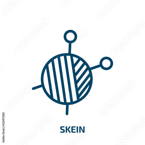 skein icon from fashion collection. Thin linear skein, needlework, craft outline icon isolated on white background. Line vector skein sign, symbol for web and mobile