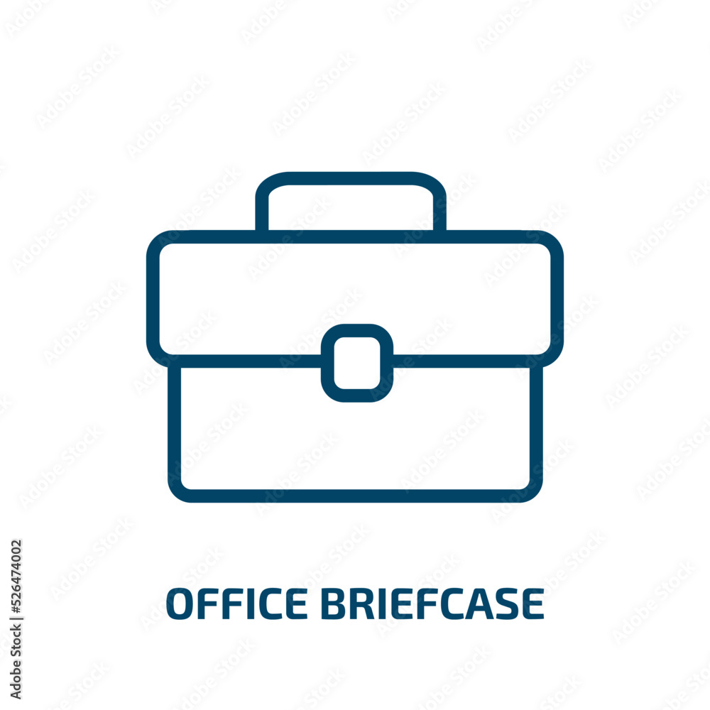 office briefcase icon from fashion collection. Thin linear office briefcase, office, business outline icon isolated on white background. Line vector office briefcase sign, symbol for web and mobile office briefcase icon from fashion collection. Thin linear office briefcase, office, business outline icon isolated on white background. Line vector office briefcase sign, symbol for web and mobile