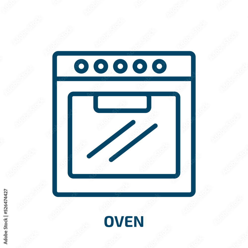 oven icon from furniture & household collection. Thin linear oven, kitchen, household outline icon isolated on white background. Line vector oven sign, symbol for web and mobile oven icon from furniture & household collection. Thin linear oven, kitchen, household outline icon isolated on white background. Line vector oven sign, symbol for web and mobile