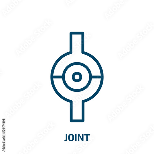 joint icon from geometric figure collection. Thin linear joint, medical, body outline icon isolated on white background. Line vector joint sign, symbol for web and mobile