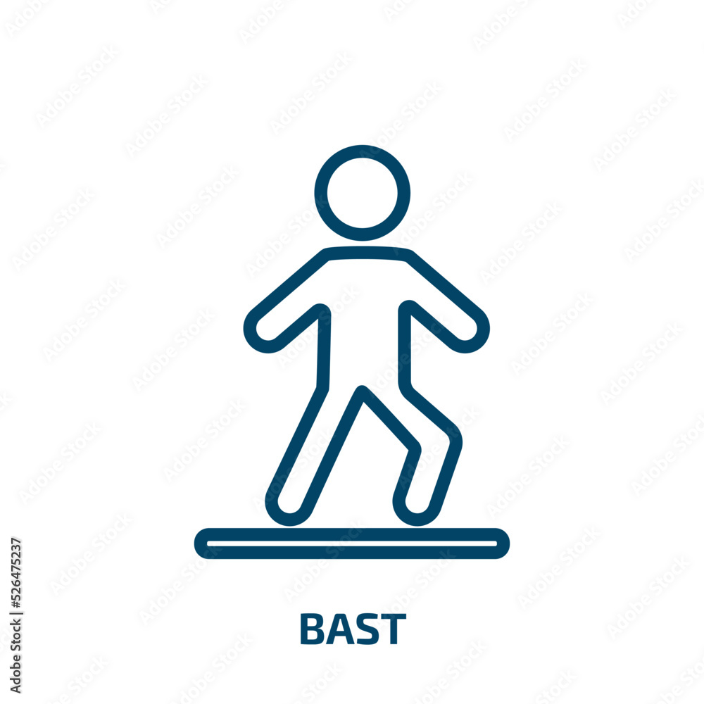 Obraz premium bast icon from people collection. Thin linear bast, hygiene, wash outline icon isolated on white background. Line vector bast sign, symbol for web and mobile