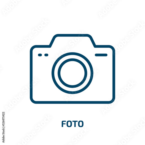 foto icon from shapes collection. Thin linear foto, photo, photography outline icon isolated on white background. Line vector foto sign, symbol for web and mobile