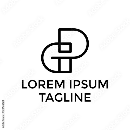 Initial GP Logo Design Vector