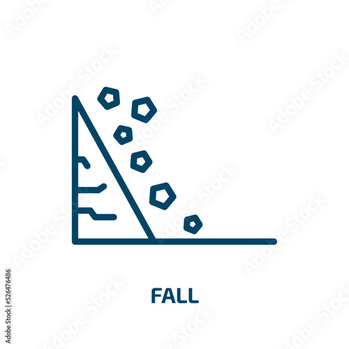 fall icon from weather collection. Thin linear fall, business, forest outline icon isolated on white background. Line vector fall sign, symbol for web and mobile