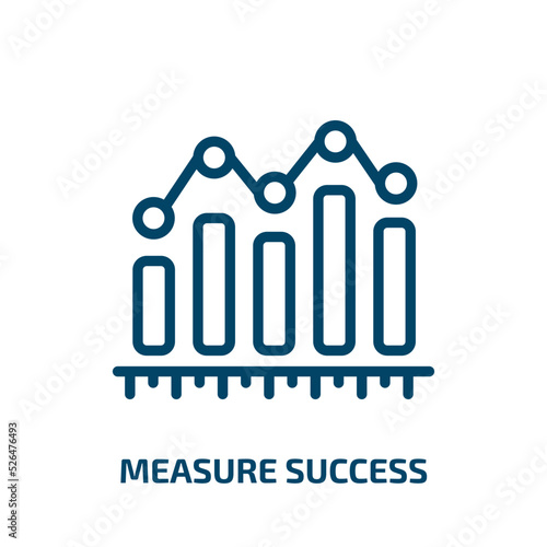 measure success icon from business collection. Thin linear measure success, business, success outline icon isolated on white background. Line vector measure success sign, symbol for web and mobile