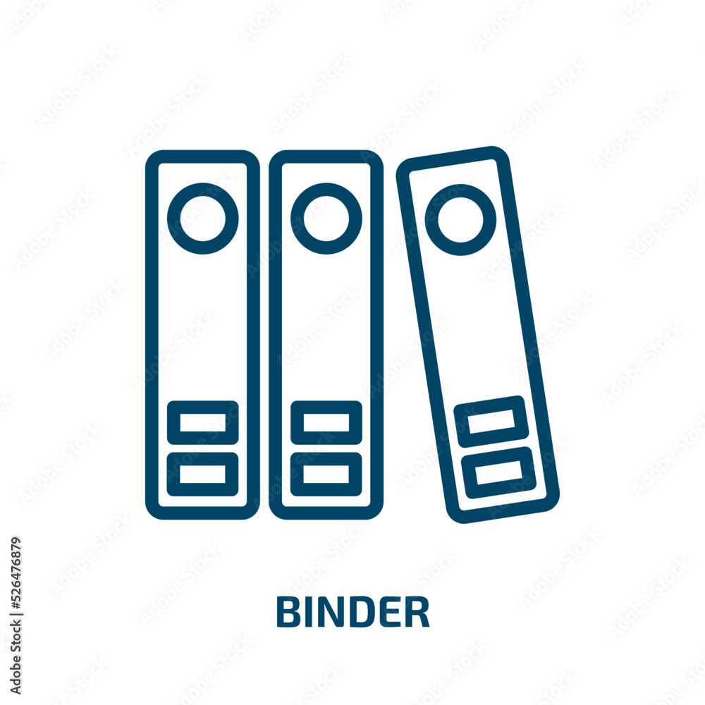binder icon from business and finance collection. Thin linear binder, paper, date outline icon isolated on white background. Line vector binder sign, symbol for web and mobile binder icon from business and finance collection. Thin linear binder, paper, date outline icon isolated on white background. Line vector binder sign, symbol for web and mobile
