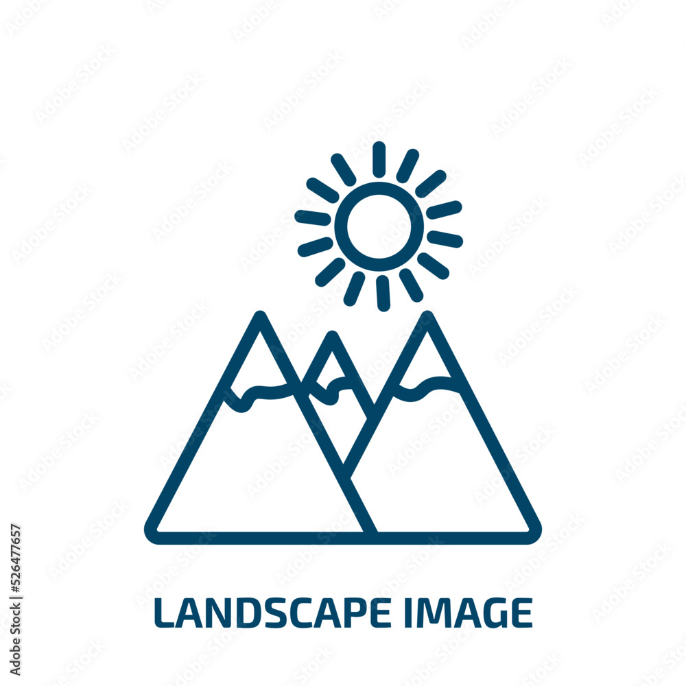 landscape image icon from ecology collection. Thin linear landscape image, landscape, forest outline icon isolated on white background. Line vector landscape image sign, symbol for web and mobile landscape image icon from ecology collection. Thin linear landscape image, landscape, forest outline icon isolated on white background. Line vector landscape image sign, symbol for web and mobile