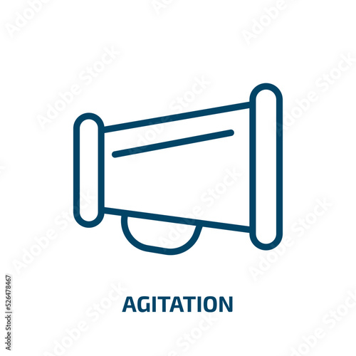 agitation icon from general collection. Thin linear agitation, man, politician outline icon isolated on white background. Line vector agitation sign, symbol for web and mobile