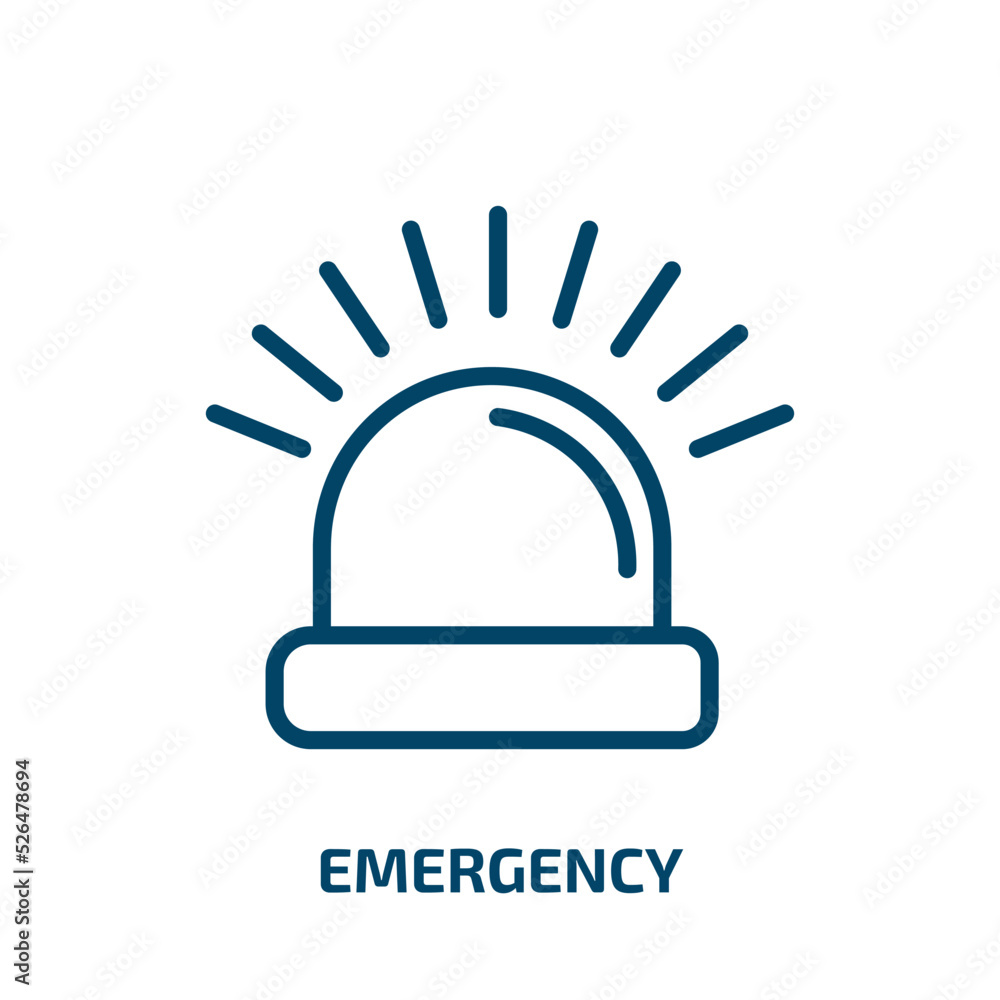 emergency icon from health and medical collection. Thin linear emergency, hospital, danger outline icon isolated on white background. Line vector emergency sign, symbol for web and mobile emergency icon from health and medical collection. Thin linear emergency, hospital, danger outline icon isolated on white background. Line vector emergency sign, symbol for web and mobile