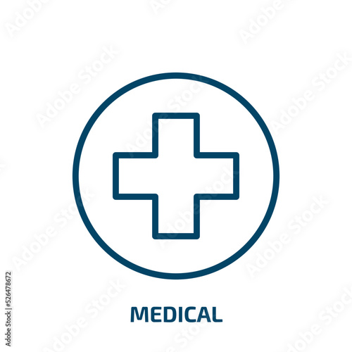 medical icon from health and medical collection. Thin linear medical, button, health outline icon isolated on white background. Line vector medical sign, symbol for web and mobile