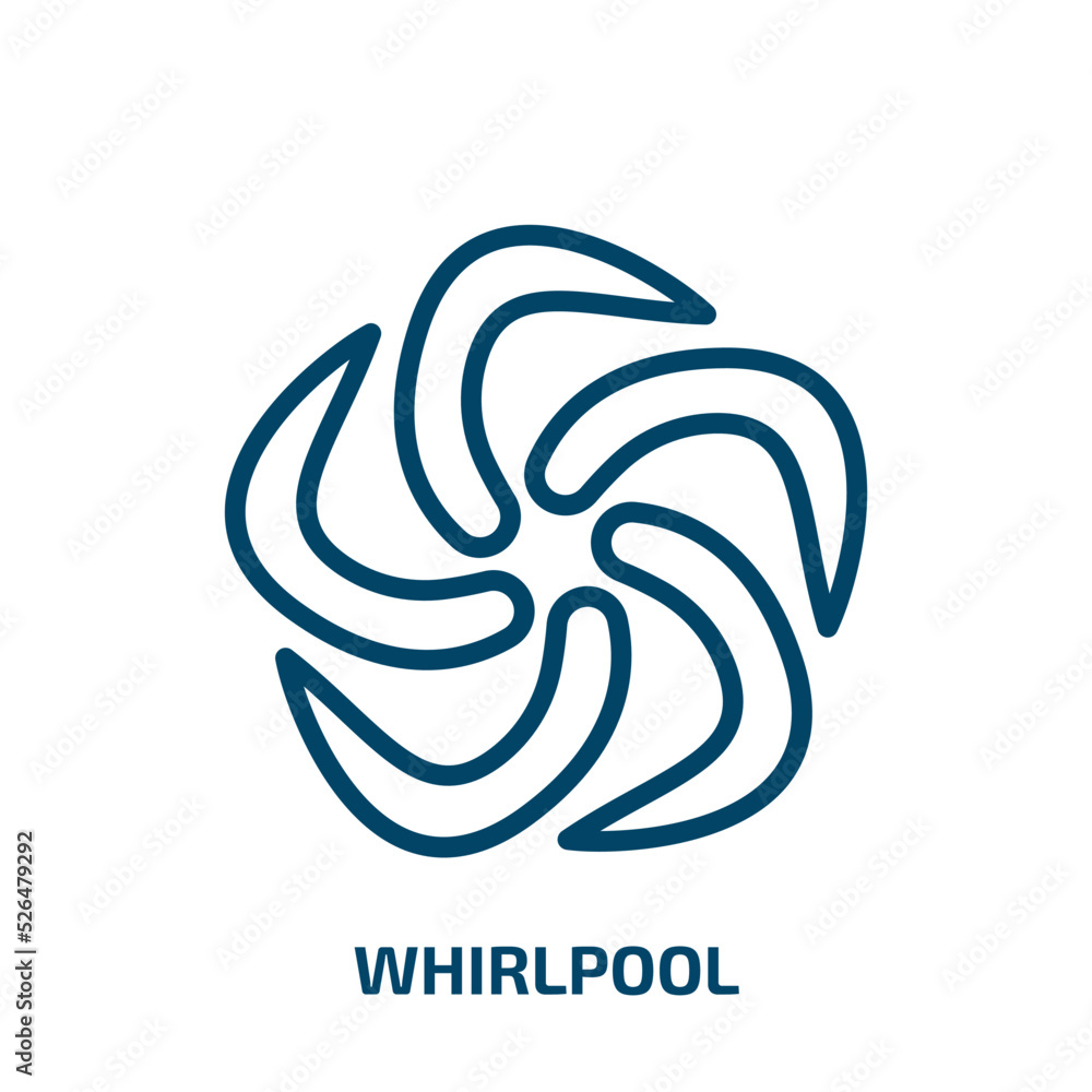 whirlpool icon from nature collection. Thin linear whirlpool, whirl, curl outline icon isolated on white background. Line vector whirlpool sign, symbol for web and mobile whirlpool icon from nature collection. Thin linear whirlpool, whirl, curl outline icon isolated on white background. Line vector whirlpool sign, symbol for web and mobile