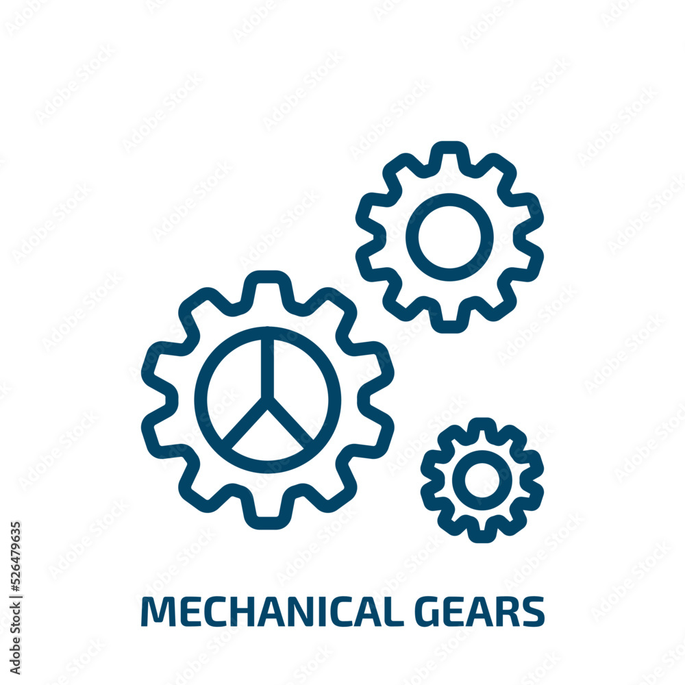 mechanical gears icon from other collection. Thin linear mechanical gears, gear, technology outline icon isolated on white background. Line vector mechanical gears sign, symbol for web and mobile mechanical gears icon from other collection. Thin linear mechanical gears, gear, technology outline icon isolated on white background. Line vector mechanical gears sign, symbol for web and mobile