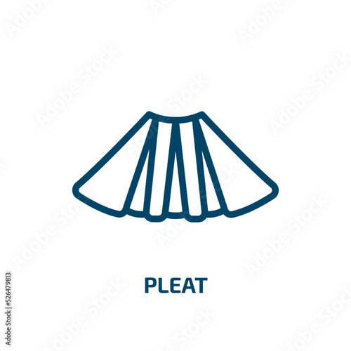 pleat icon from sew collection. Thin linear pleat, clothing, textile outline icon isolated on white background. Line vector pleat sign, symbol for web and mobile