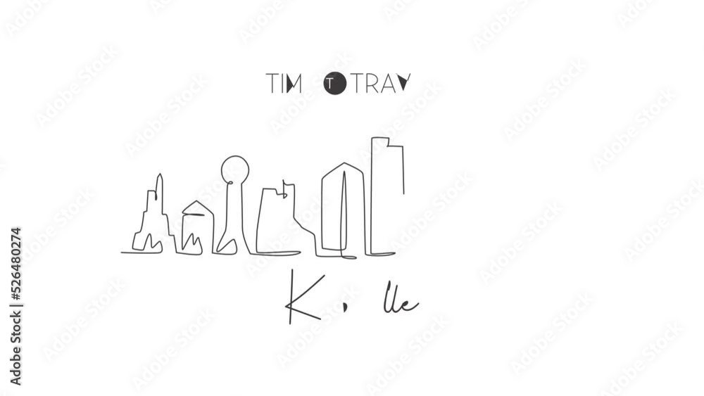 Animated self drawing of one continuous line draw Knoxville city skyline, Tennessee. Beautiful landmark. World landscape tourism travel home wall decor poster print. Full length single line animation. Animated self drawing of one continuous line draw Knoxville city skyline, Tennessee. Beautiful landmark. World landscape tourism travel home wall decor poster print. Full length single line animation.