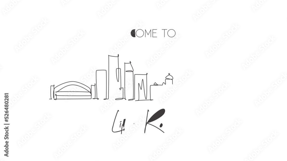 Animated self drawing of single continuous line draw Little Rock skyline, Arkansas. Famous city scraper landscape. World travel home wall decor art poster print concept. Full length one line animation Animated self drawing of single continuous line draw Little Rock skyline, Arkansas. Famous city scraper landscape. World travel home wall decor art poster print concept. Full length one line animation