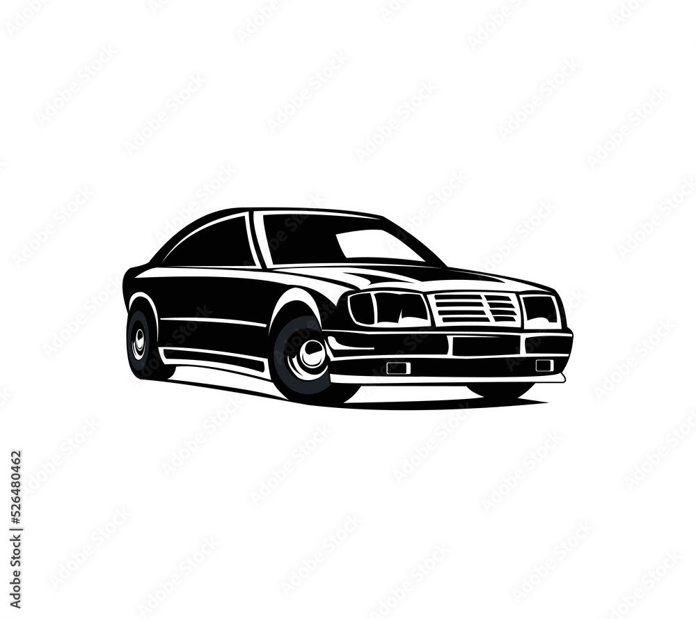 Japanese sport car vector isolated, best for mechanic or garage illustration and logo