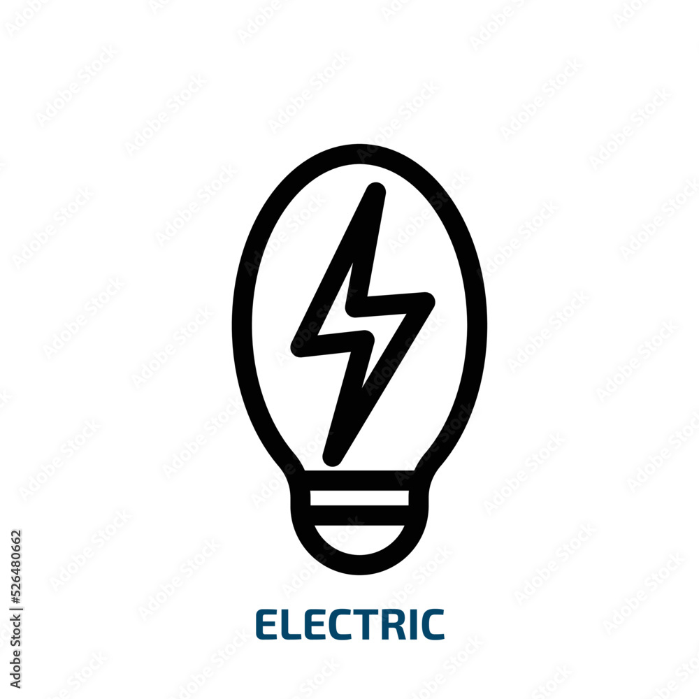 electric icon from technology collection. Thin linear electric, collection, energy outline icon isolated on white background. Line vector electric sign, symbol for web and mobile electric icon from technology collection. Thin linear electric, collection, energy outline icon isolated on white background. Line vector electric sign, symbol for web and mobile