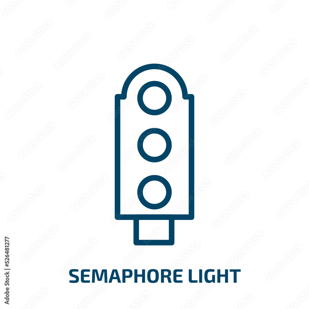 semaphore light icon from tools and utensils collection. Thin linear semaphore light, traffic, light outline icon isolated on white background. Line vector semaphore light sign, symbol for web and semaphore light icon from tools and utensils collection. Thin linear semaphore light, traffic, light outline icon isolated on white background. Line vector semaphore light sign, symbol for web and
