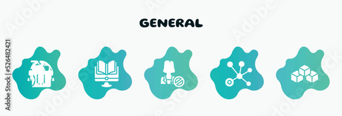 general filled icons set. flat icons such as distance learning, impeachment, advertising networks, ar platform, team icon collection. can be used web and mobile.