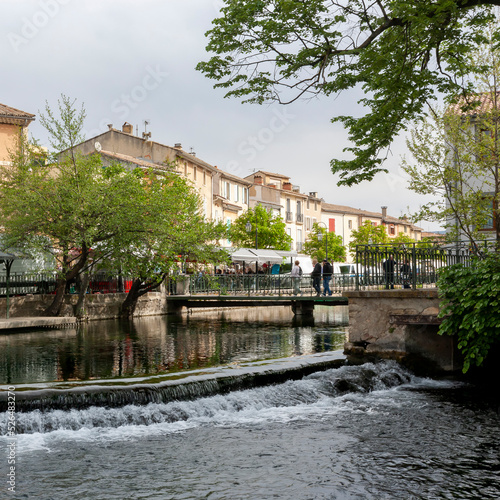 View of the Fontaine-de-Vaucluse village in Provence region, France
