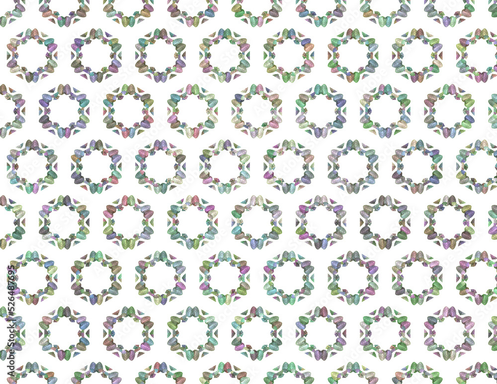 seamless pattern with Frame Violet leaf 