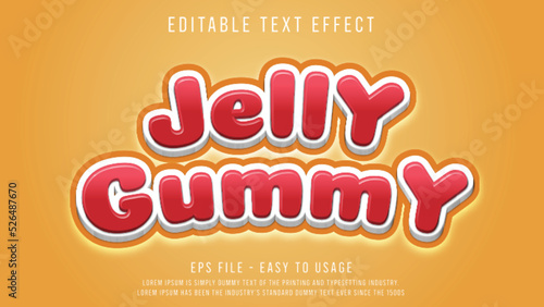 Jelly gummy editable text effect 