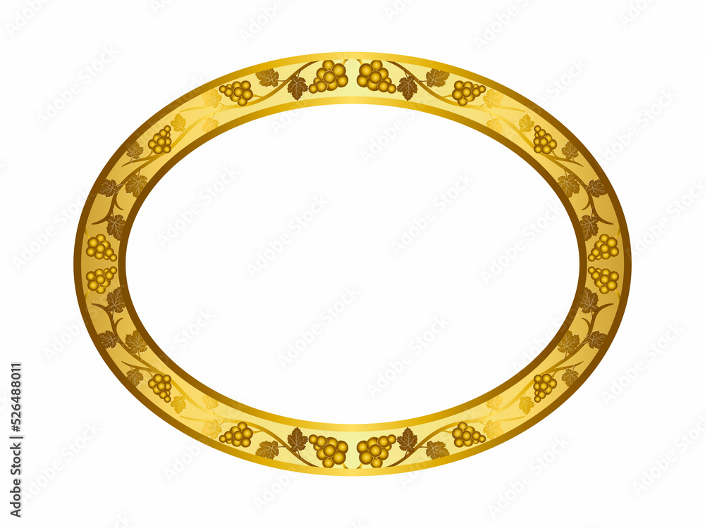 Frame of grape motif Frame of grape motif