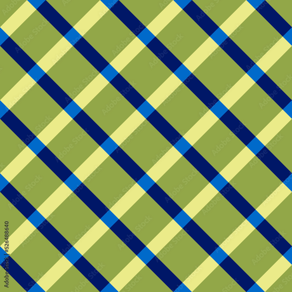 Seamless pattern with diagonal plaid motifs in 4 colors Seamless pattern with diagonal plaid motifs in 4 colors