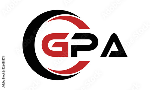 GPA three letter swoosh logo design vector template | monogram logo | abstract logo | wordmark logo | letter mark logo | business logo | brand logo | flat logo | minimalist logo | text | word | symbol