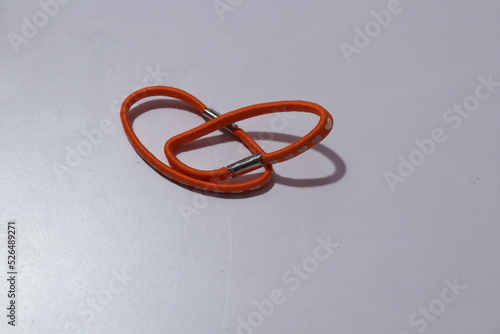 Multi Colors rubber bands on a white background