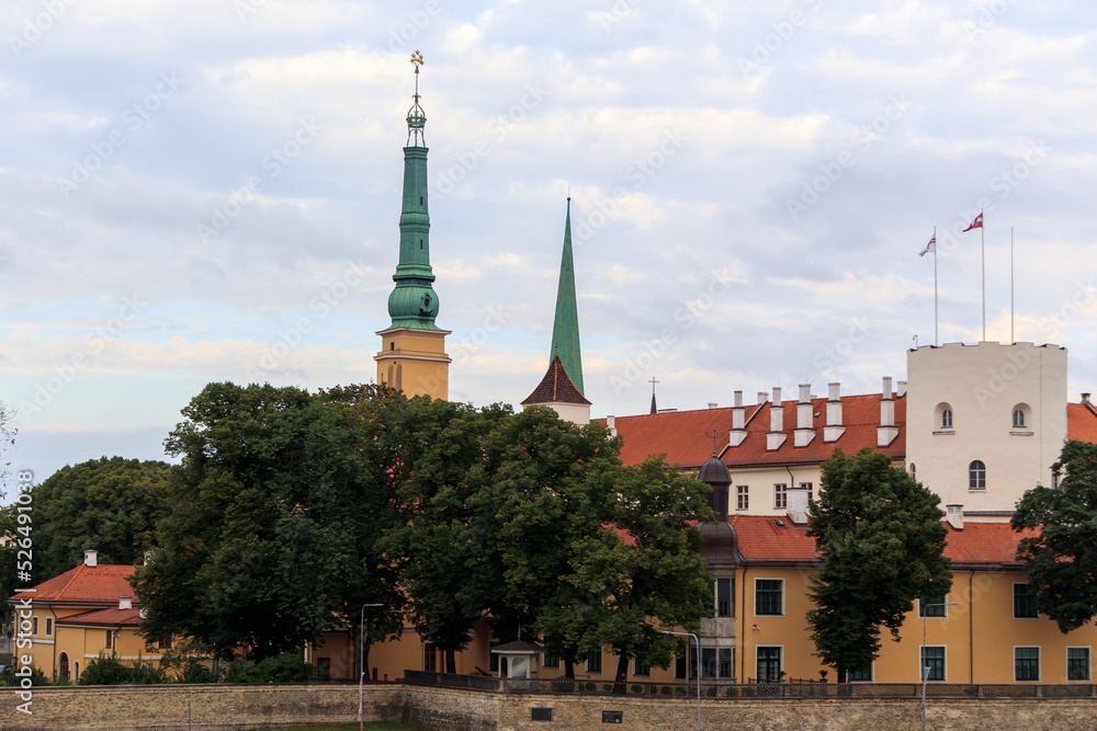 Obraz premium View of Riga Castle. Riga Castle in Latvia, the residence of the President of Latvia