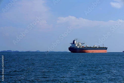 Tanker ship in the sea