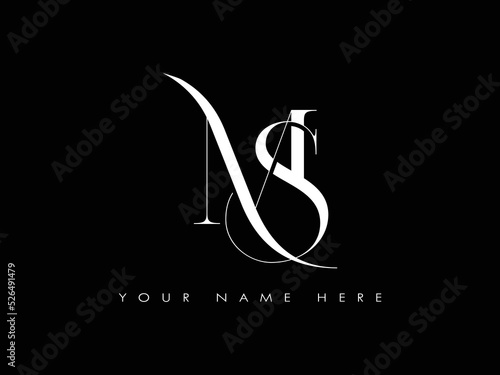 Creative SM, MS initial letter monogram business logo design vector template