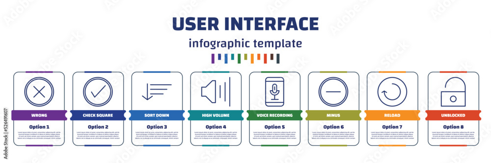 infographic template with icons and 8 options or steps. infographic for ...