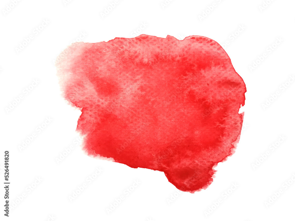 Watercolor painting red ink abstract png background.	
