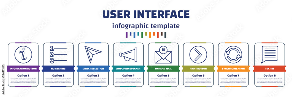 infographic template with icons and 8 options or steps. infographic for ...