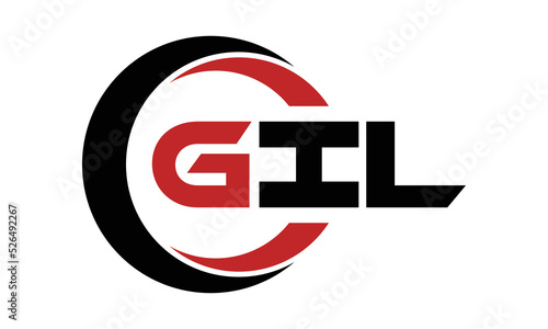 GIL three letter swoosh logo design vector template | monogram logo | abstract logo | wordmark logo | letter mark logo | business logo | brand logo | flat logo | minimalist logo | text | word | symbol