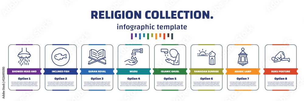 infographic template with icons and 8 options or steps. infographic for ...
