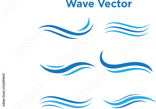 abstract waves vector logo