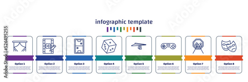 infographic template with icons and 8 options or steps. infographic for concept. included ,