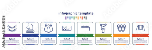 infographic template with icons and 8 options or steps. infographic for concept. included ,