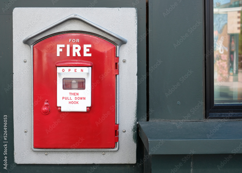 Fire alarm on a building in Boston, MA Fire alarm on a building in Boston, MA