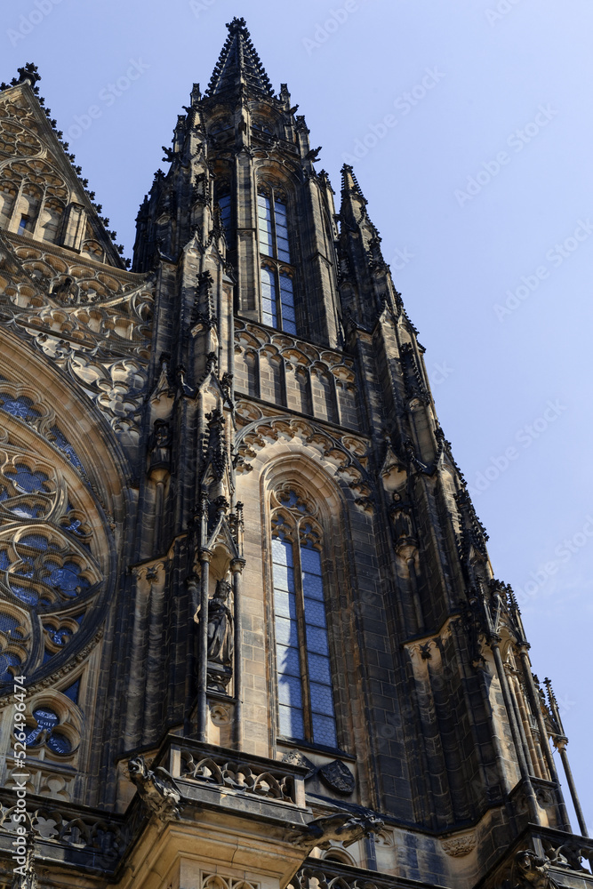 Saint Vitus Cathedral facade, Prague, Czech Republic