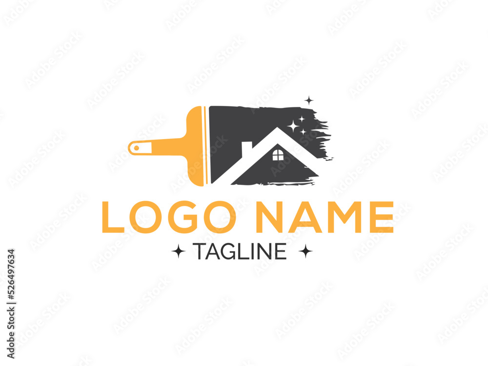 House cleaning logo. Home cleaning logo design. Cleaning logo design. Illustrations Clip Art