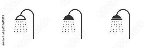 Simple shower icon. Vector illustration.