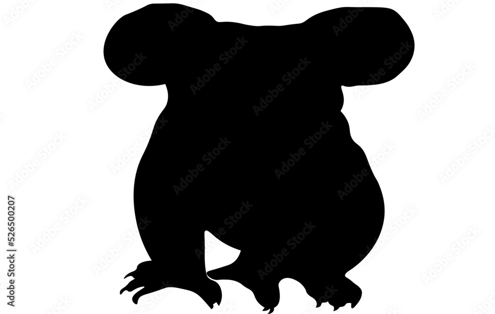 Vector illustration of a black koala Vector illustration of a black koala