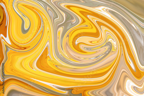 Abstract art of beautiful marble paint for textured background and design, colorful yellow color